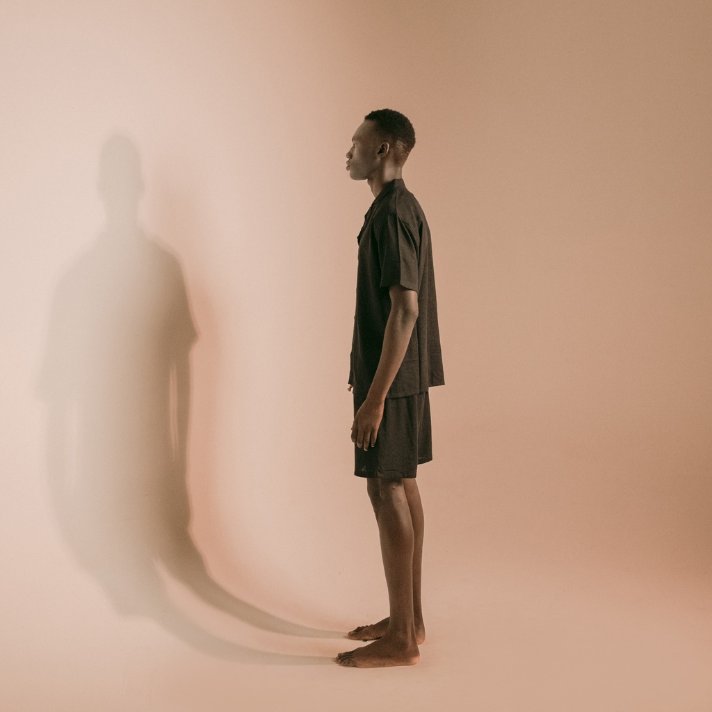 Neo Boho linen shirt {Black}