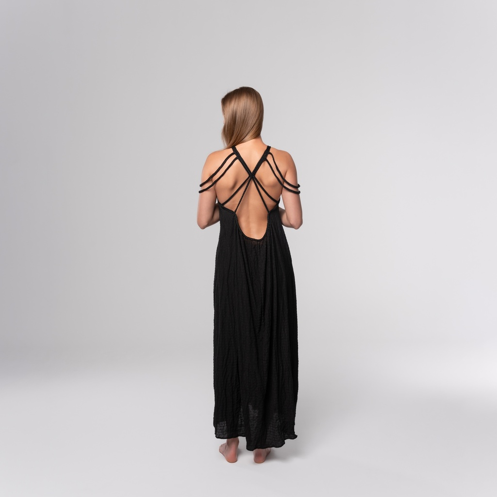 Black Maxi Dress back