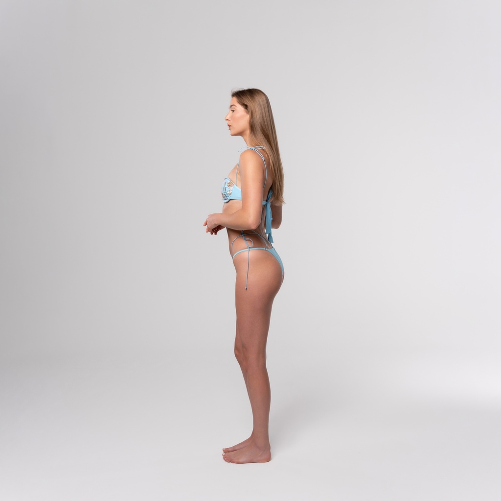 Blue Botanica Bikini Bottom sides