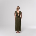 Green Drapes Dress back