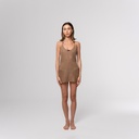 Khaki Crochet Mini Dress