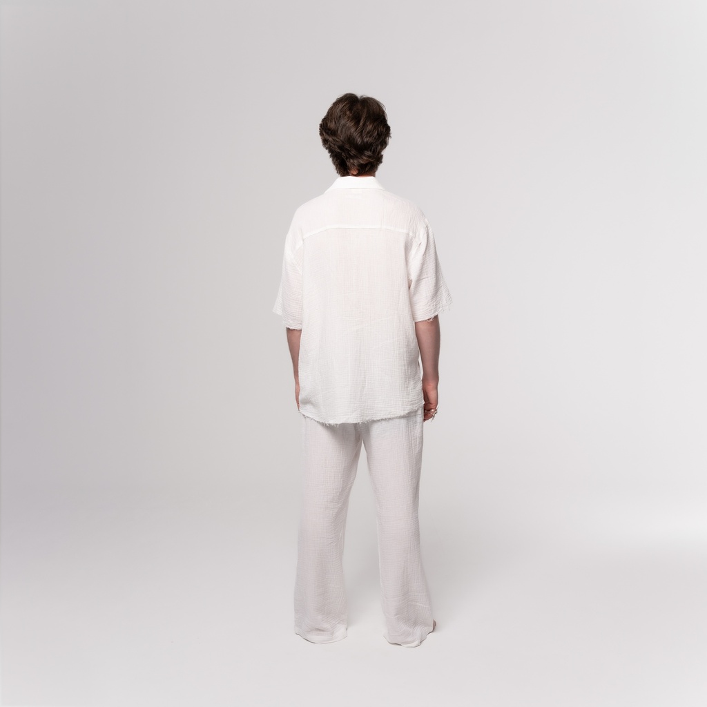 White Bambula Cotton Pants