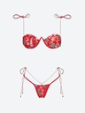 Red Botanica Bikini Top