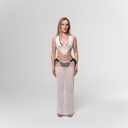 White Crochet Cut Out Dress