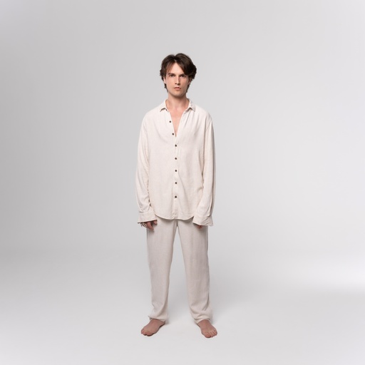 Beige Linen Pants