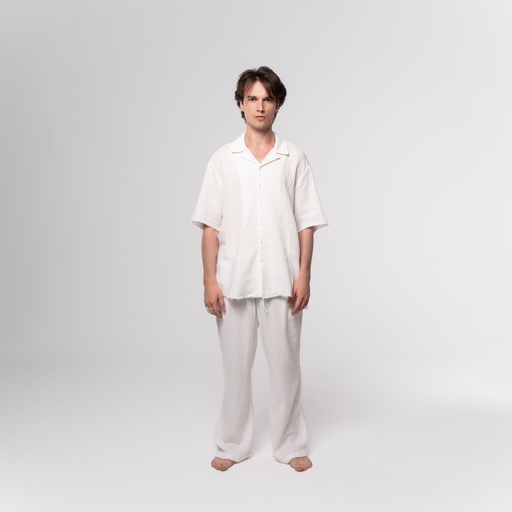 White Bambula Cotton Pants