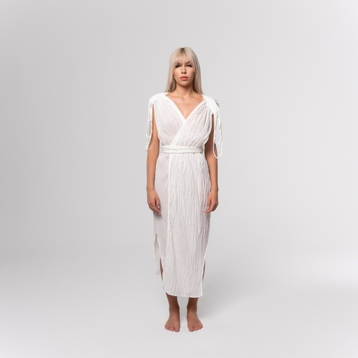 White Drapes Dress